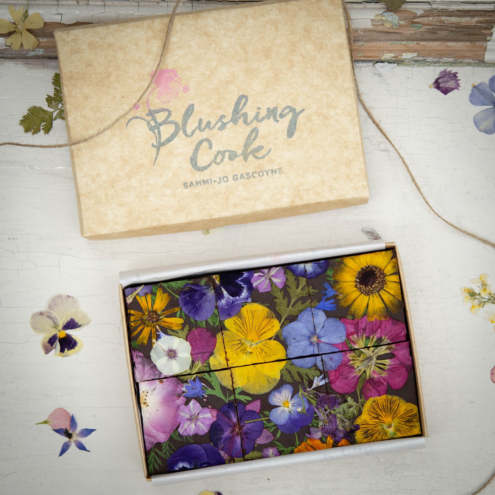 Floral Brownies - Double Chocolate Classic