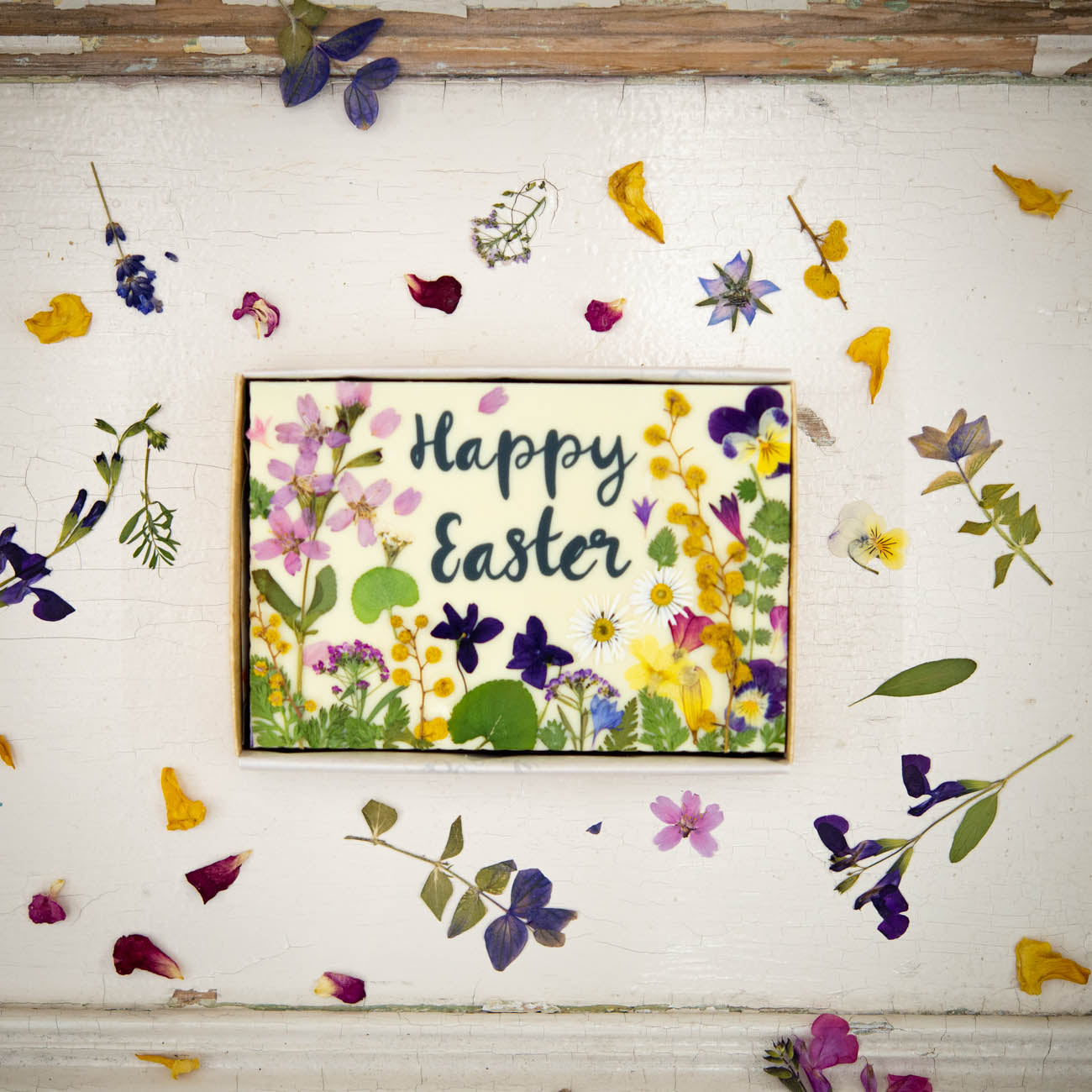 ‘Happy Easter’ Floral Brownies