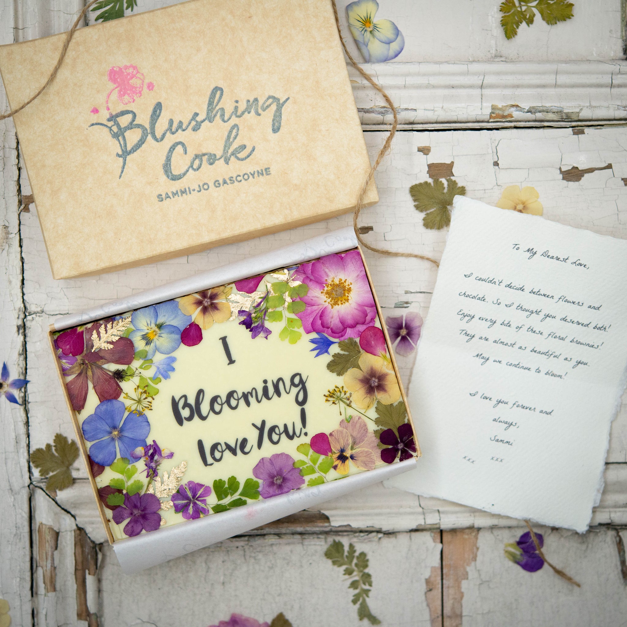 Blooming Love Floral Brownies