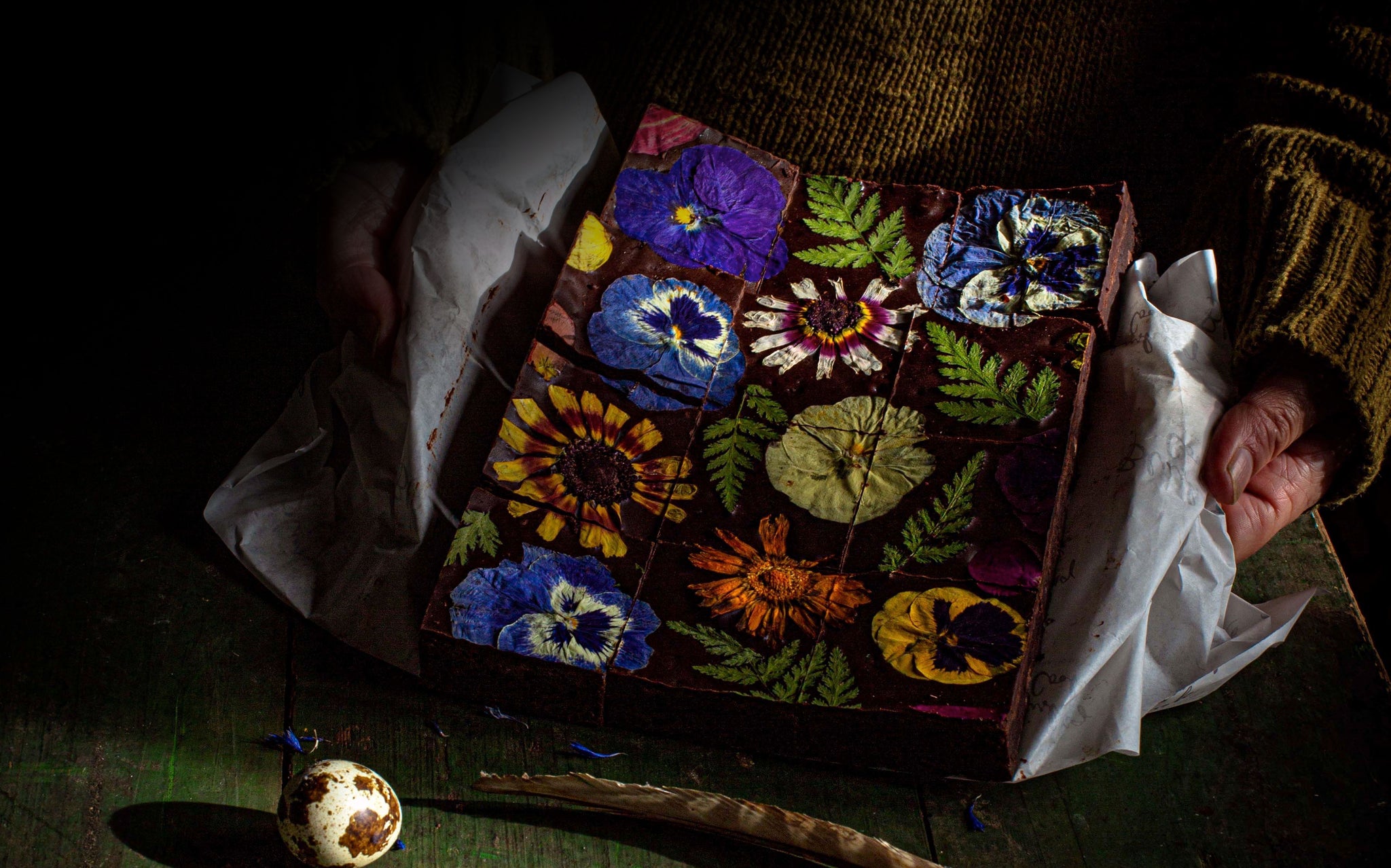 Blushing Cook | Postal Brownies - Edible Flower Brownies by Post