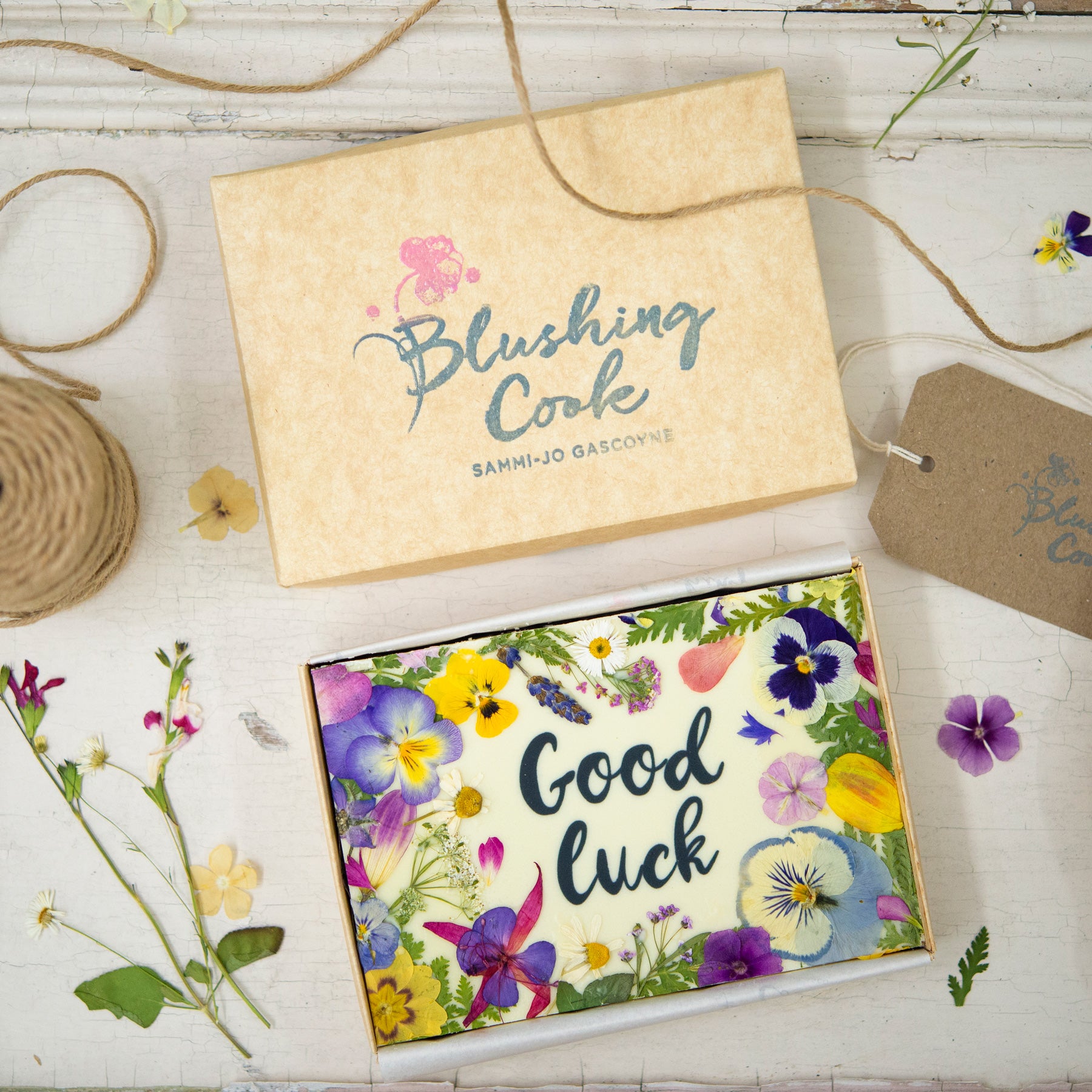 Blushing Cook | Postal Brownies - Edible Flower Brownies by Post