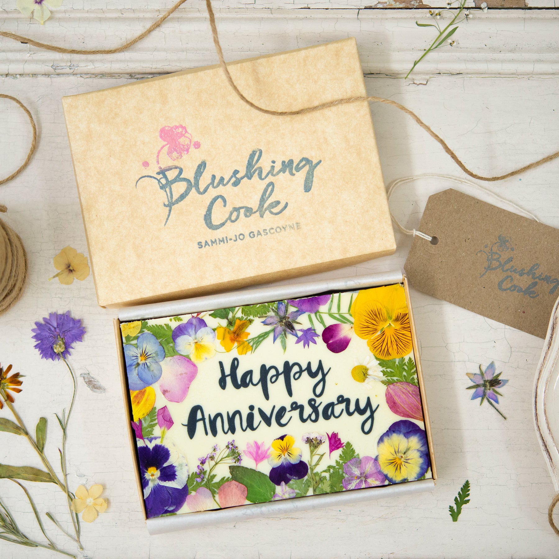 Blushing Cook | Postal Brownies - Edible Flower Brownies by Post