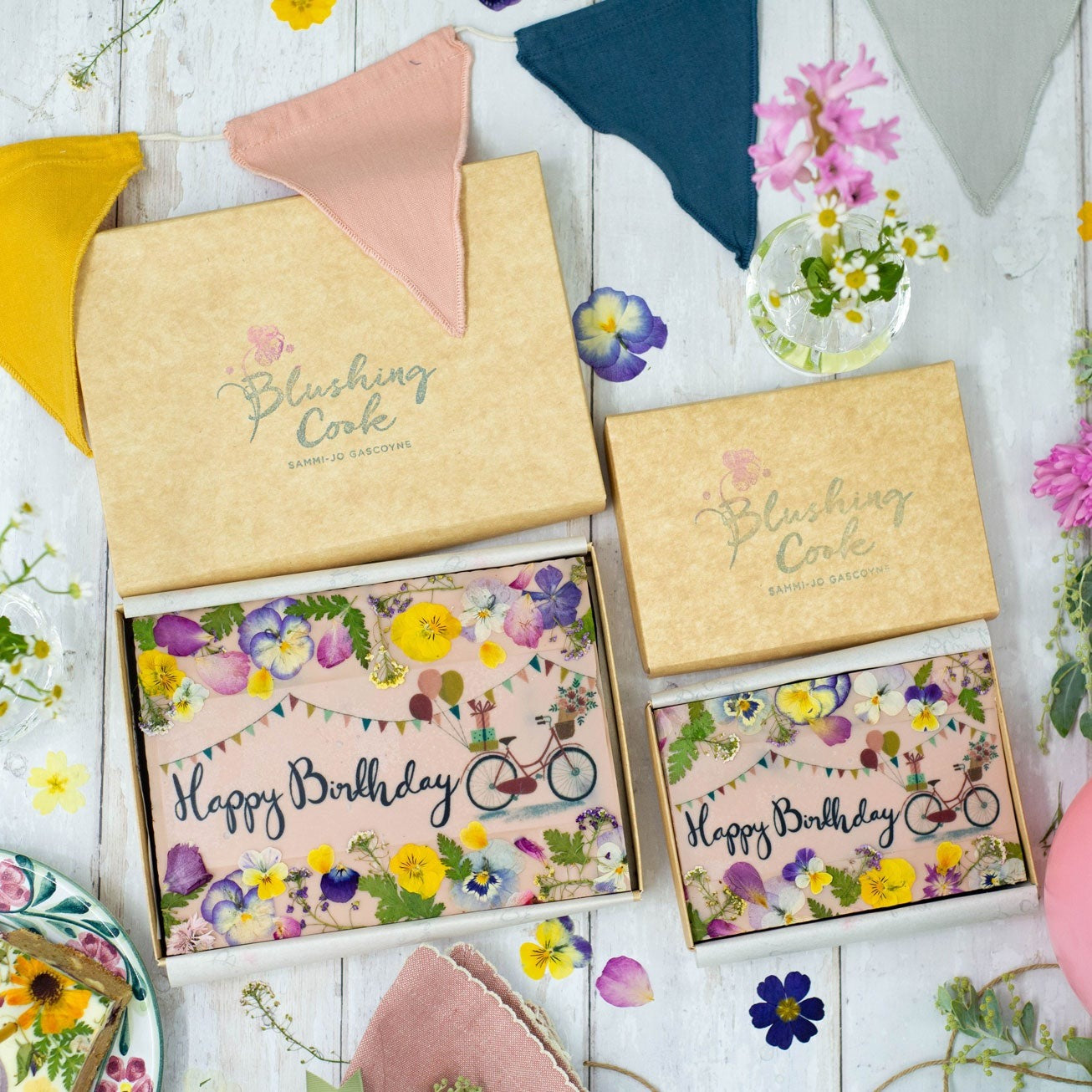 Blushing Cook | Postal Brownies - Edible Flower Brownies by Post