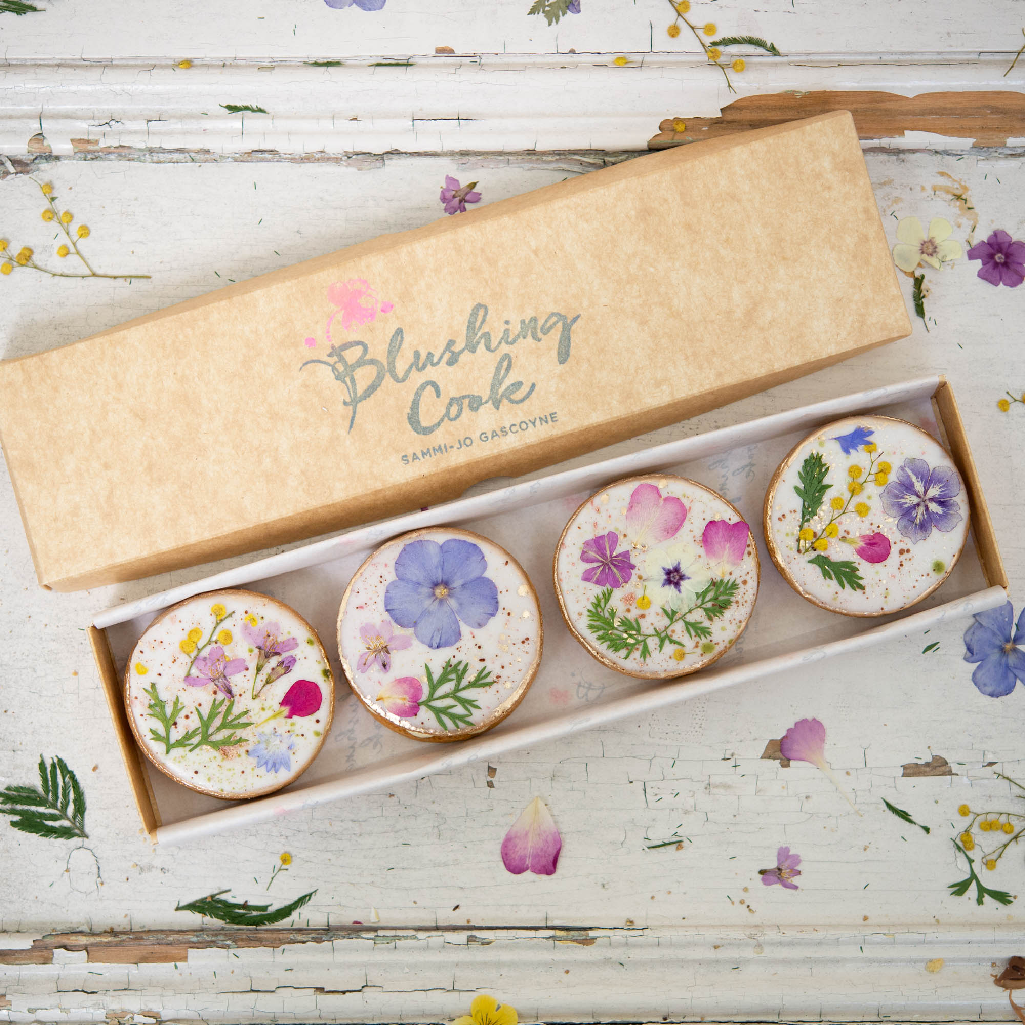 SpringTime Floral Sandwich Biscuit with Sour Cherry