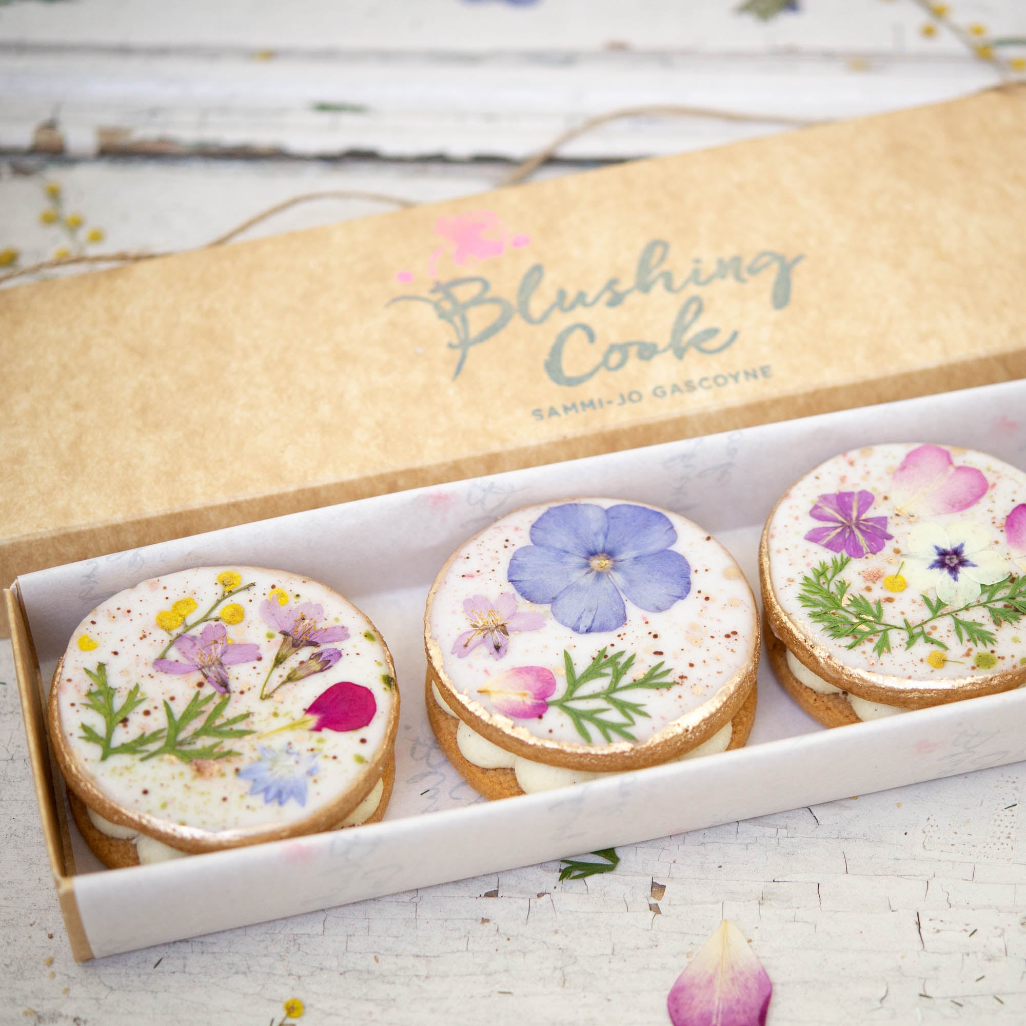 SpringTime Floral Sandwich Biscuit with Sour Cherry